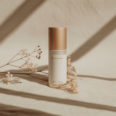 Skincare product on beige surface