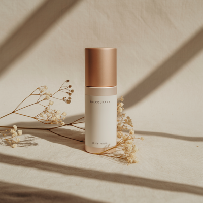 Skincare product on beige surface
